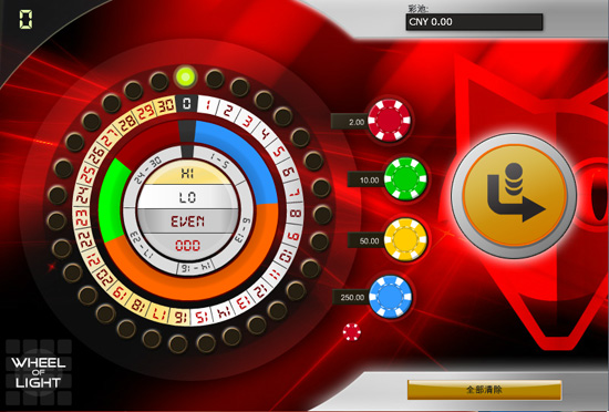 2013年12BET娱乐场新游戏——Wheel of Light